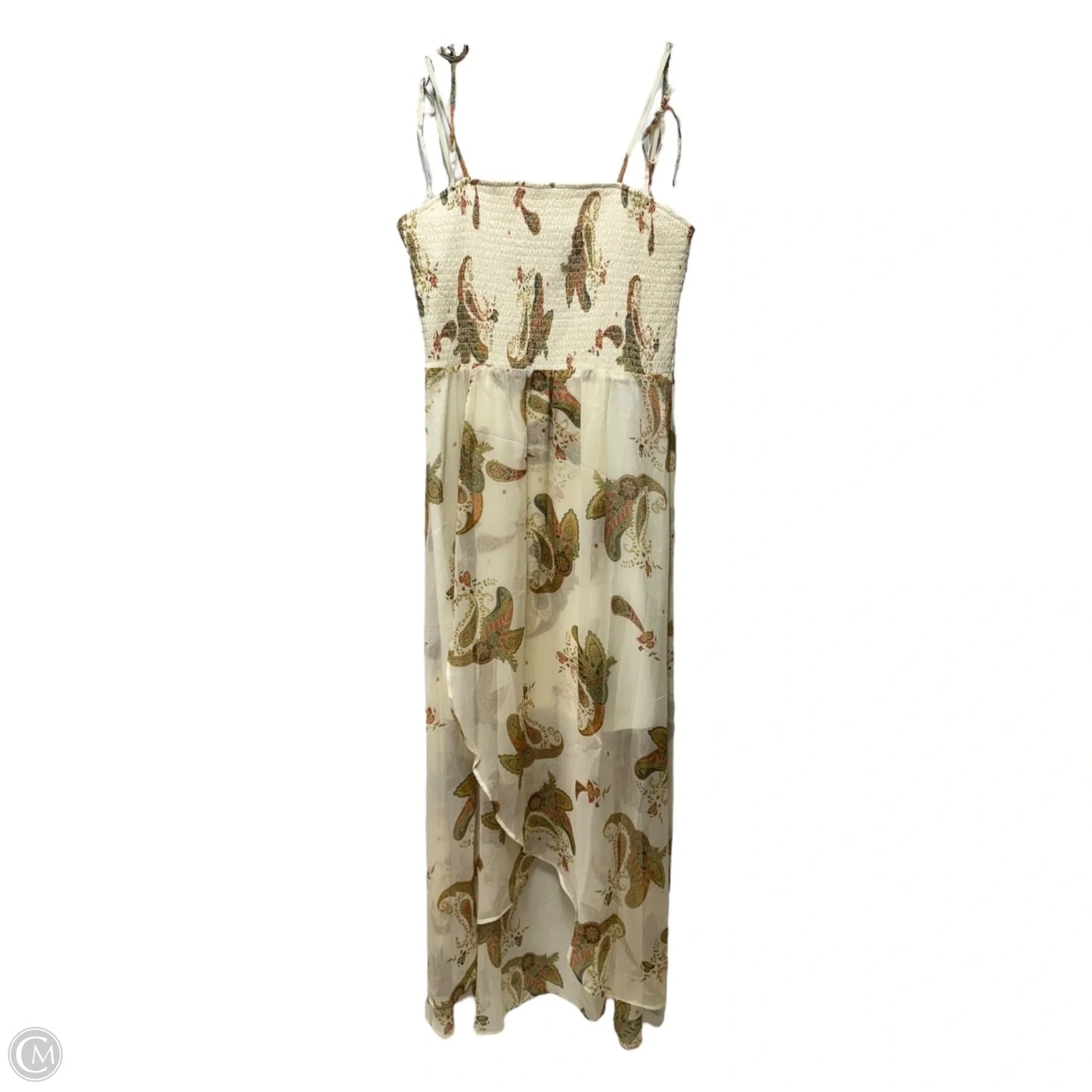 Summer Oasis Smocked Bodice Dress By Vince Camuto In Paisley Print, Size: M