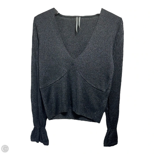 Top Long Sleeve By Anthropologie In Grey, Size: S