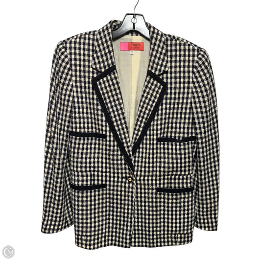 Vintage Blazer By Ungaro In Checkered Pattern, Size: 10