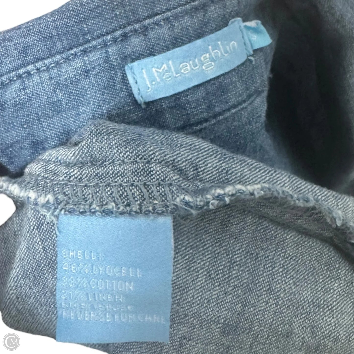 Dress Casual Short By J Mclaughlin In Blue Denim, Size: S