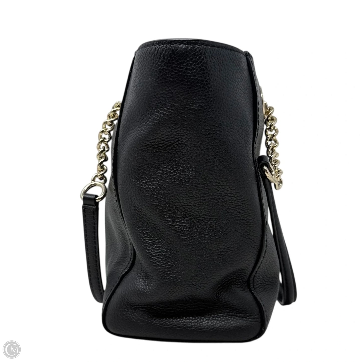 Pebbled Leather Turnlock Chain Tote Designer By Coach, Size: Medium