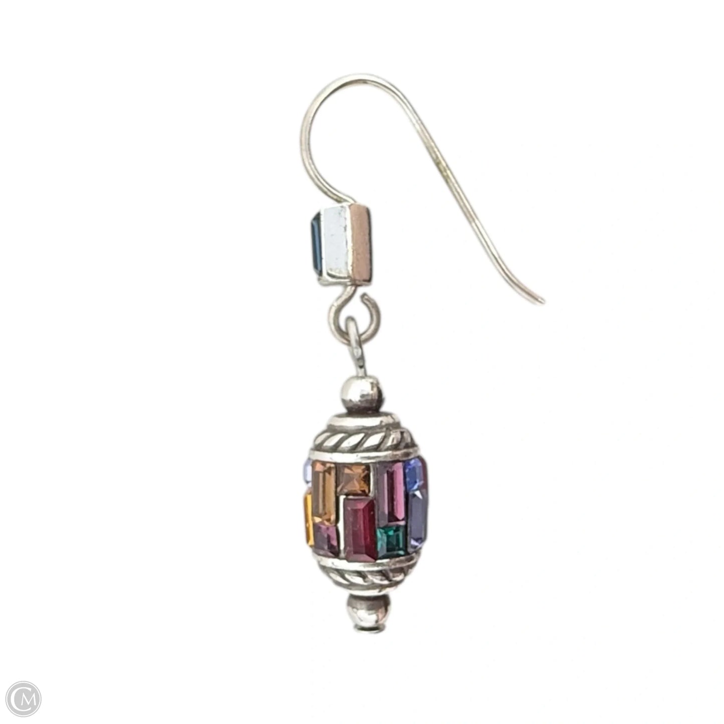 St. Michel Swarovski Crystal Barrel French Wire Dangle Earrings By Brighton