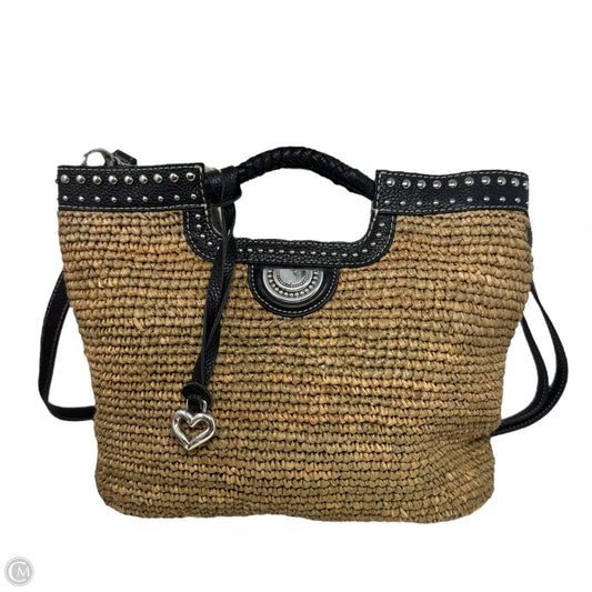 South Hampton Straw Tote Handbag By Brighton, Size: Medium