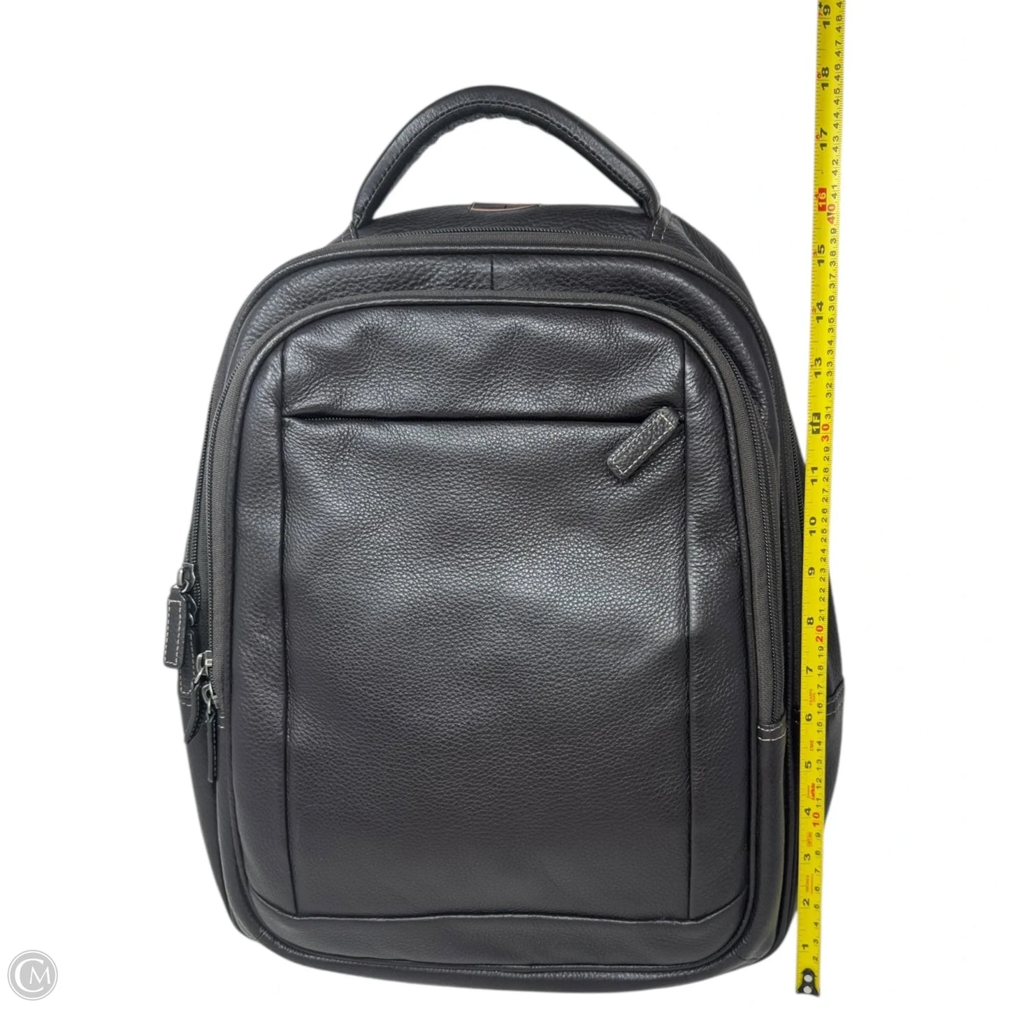 Bomber Jacket Leather Backpack By Levenger, Size: Large