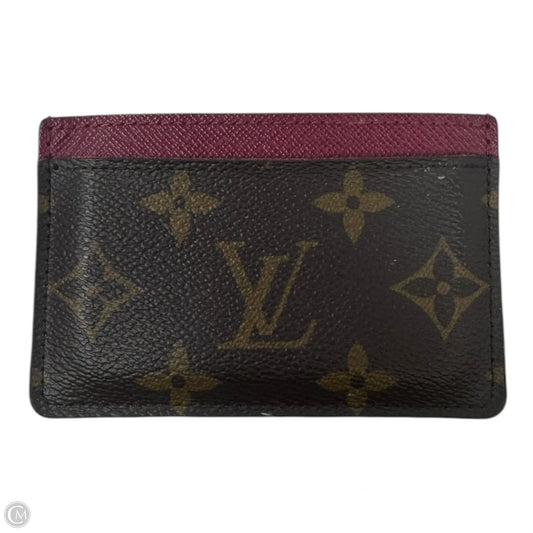 Cardholder Monogram Wallet Luxury Designer By Louis Vuitton, Size: Small