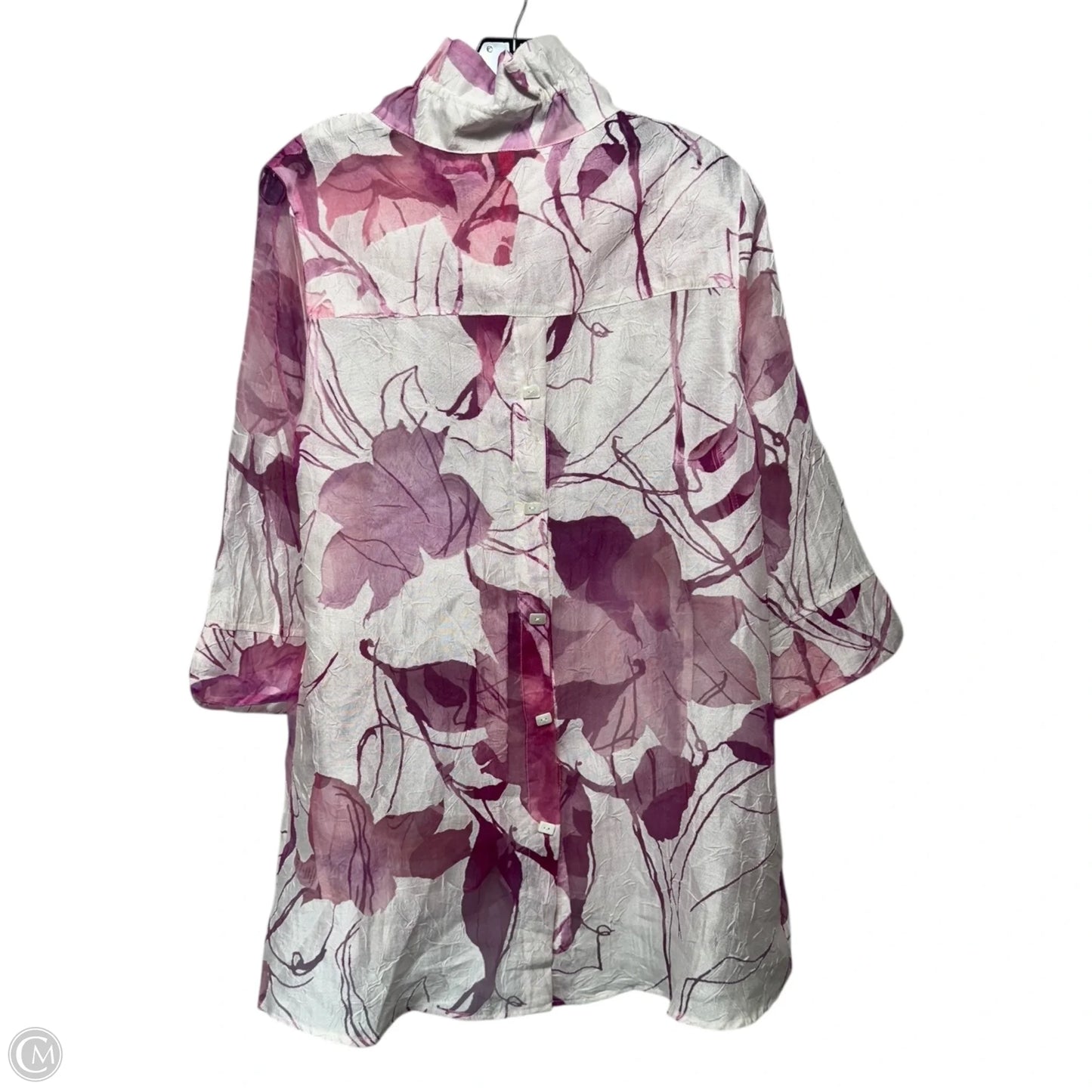Top Long Sleeve By Ic By Connie K In Floral Print, Size: S