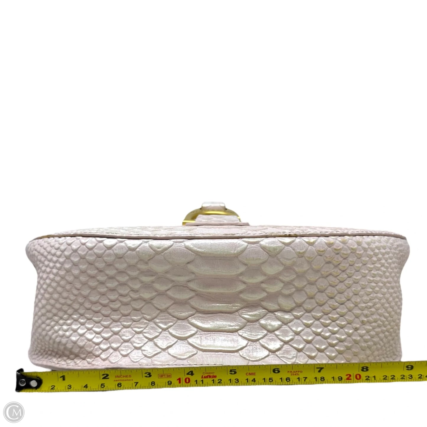 North South Reese Bag Designer By Dooney & Bourke In Pearl Embossed Leather, Size: Medium