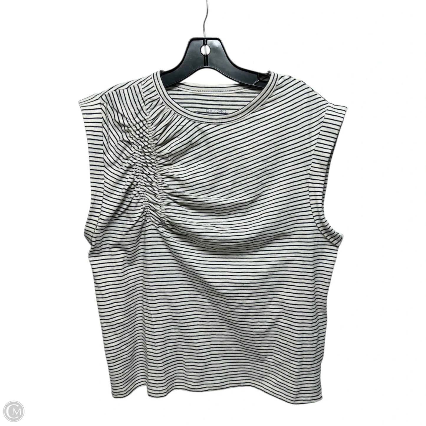 Ruched Top Sleeveless By Pilcro In Striped Pattern, Size: S