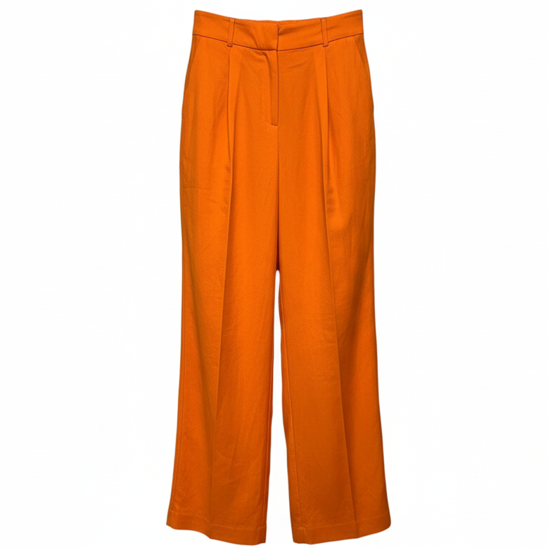 Peyton Trouser Pants In Linen Blend By Loft In Orange, Size: 2
