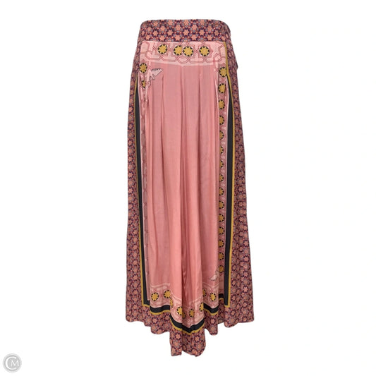Silk Wide Leg Pants By Carolina K In Peach, Size: M