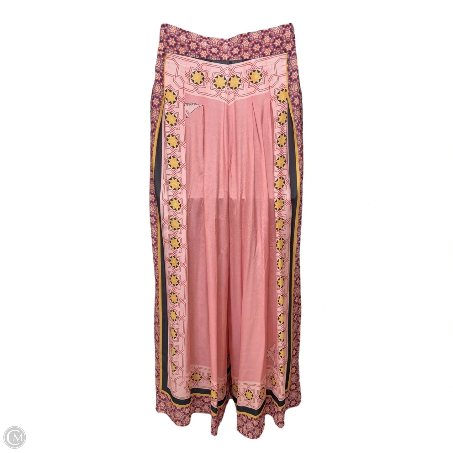 Silk Wide Leg Pants By Carolina K In Peach, Size: M