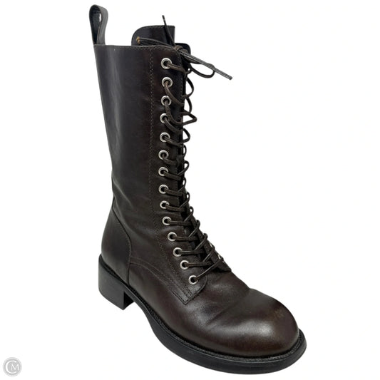 Gazette Combat Boots By Jeffery Campbell In Brown, Size: 8