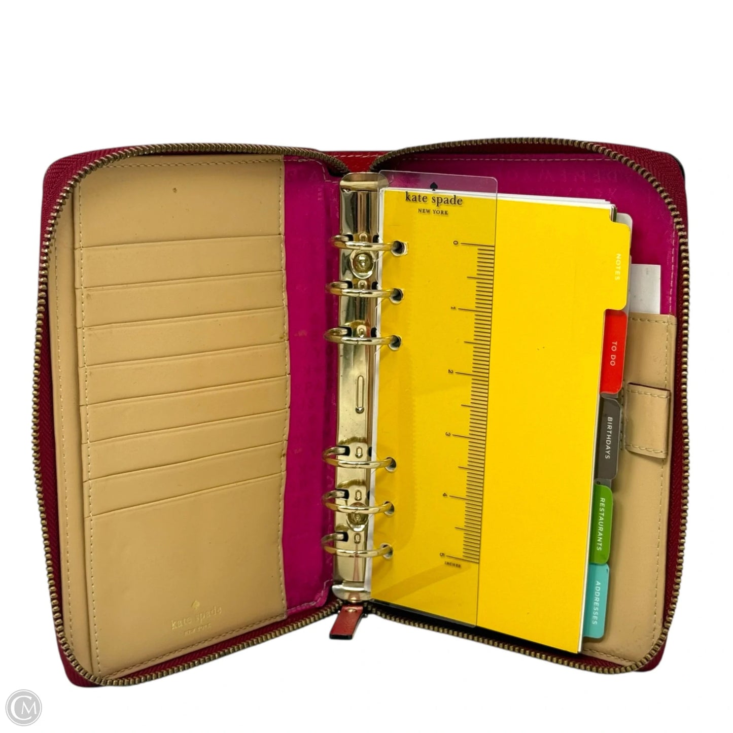 Wellesley 2015 Zip Around Personal Planner Organizer & Passport Holder Designer By Kate Spade In Pillbox Red, Size: Large