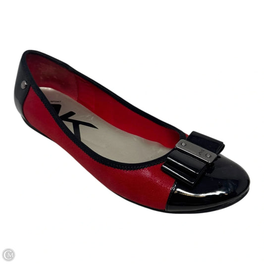 Patent Cap Toe Shoes Flats By Anne Klein Sport In Black, Size: 10.5