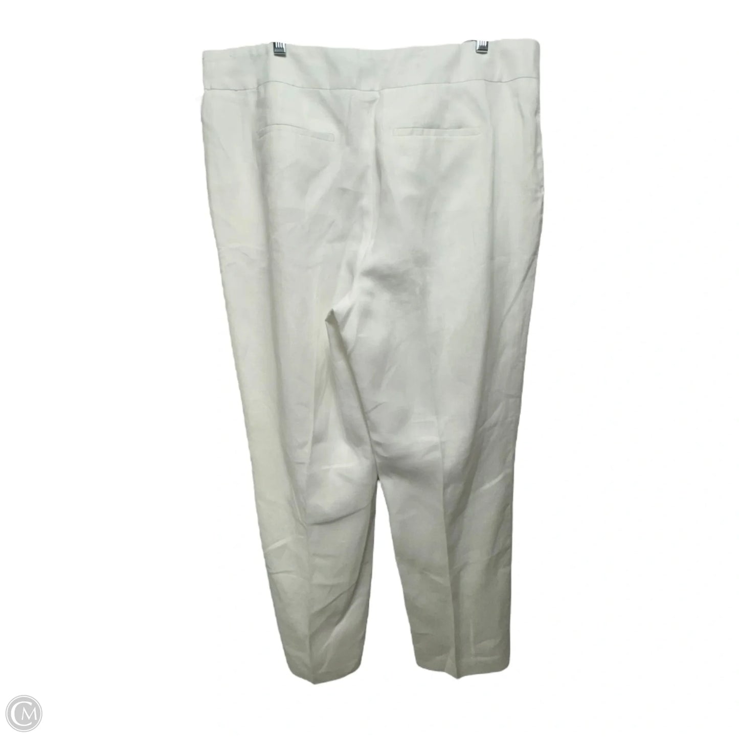 Linen Pants Dress By Talbots In White, Size: 16