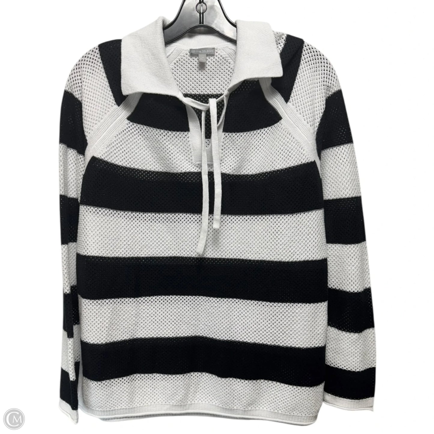 Top Long Sleeve By Talbots In Striped Pattern, Size: M