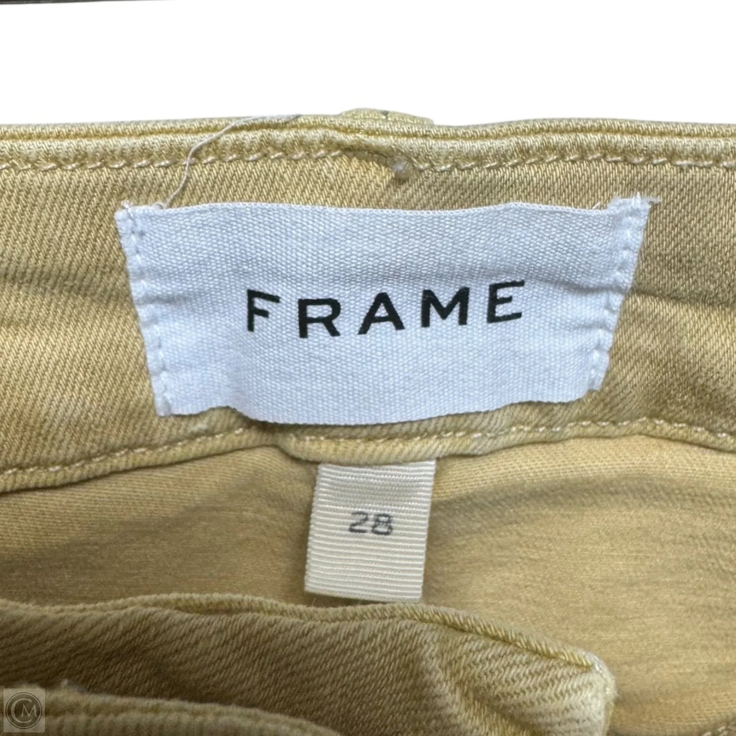 Jeans Boot Cut By Frame In Yellow, Size: 6/28