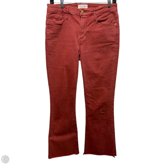 Le Crop Mini Boot Jeans By Frame In Orange, Size: 6/28