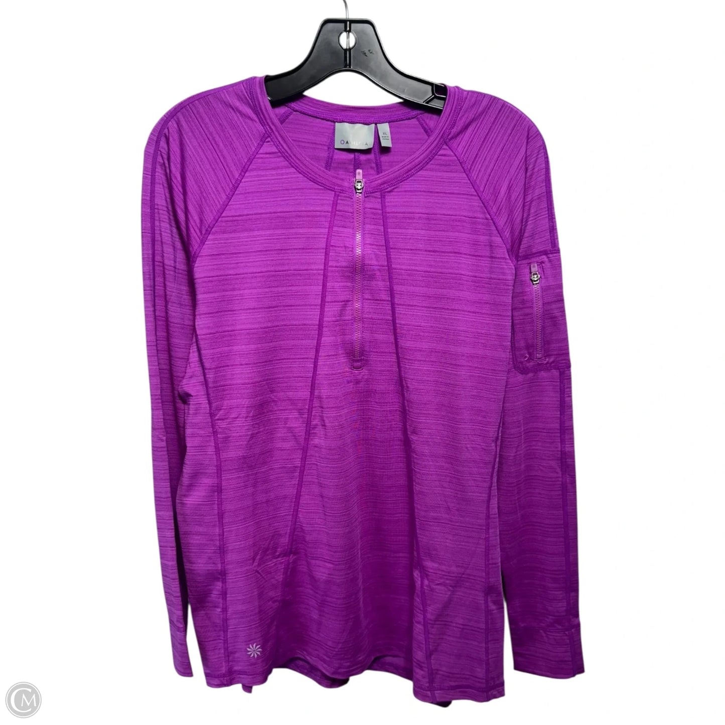 Athletic Top Long Sleeve Collar By Athleta In Purple, Size: Xl