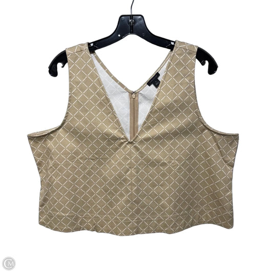 Top Sleeveless By Ann Taylor In Tan, Size: Xl