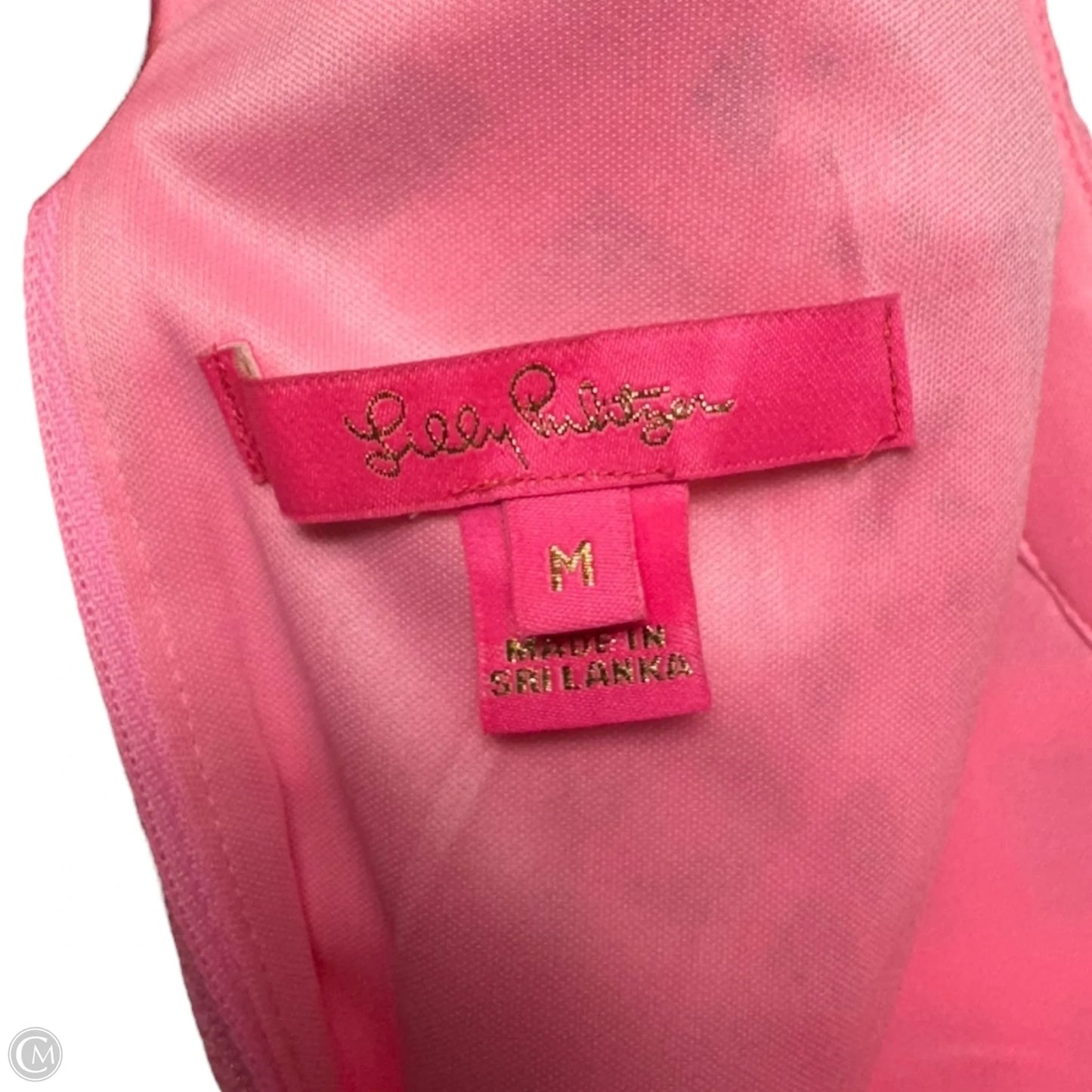 Rayanne Top Designer By Lilly Pulitzer In Pelican Pink Pineapple Geo Lace, Size: M