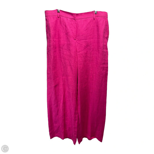 Linen Pants Designer By Max Mara In Pink, Size: 16