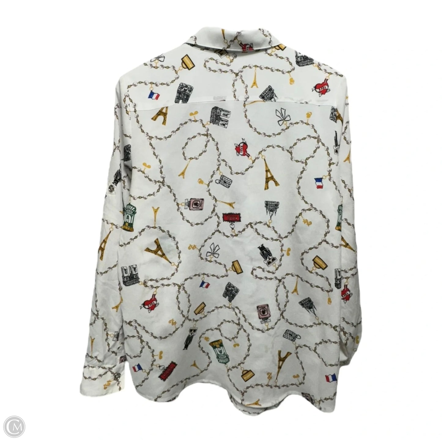 Top Long Sleeve Designer By Karl Lagerfeld In Multi-colored, Size: M