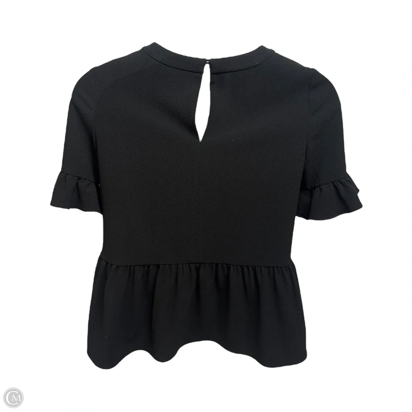 Linda Peplum Top Designer By Kate Spade In Black, Size: M