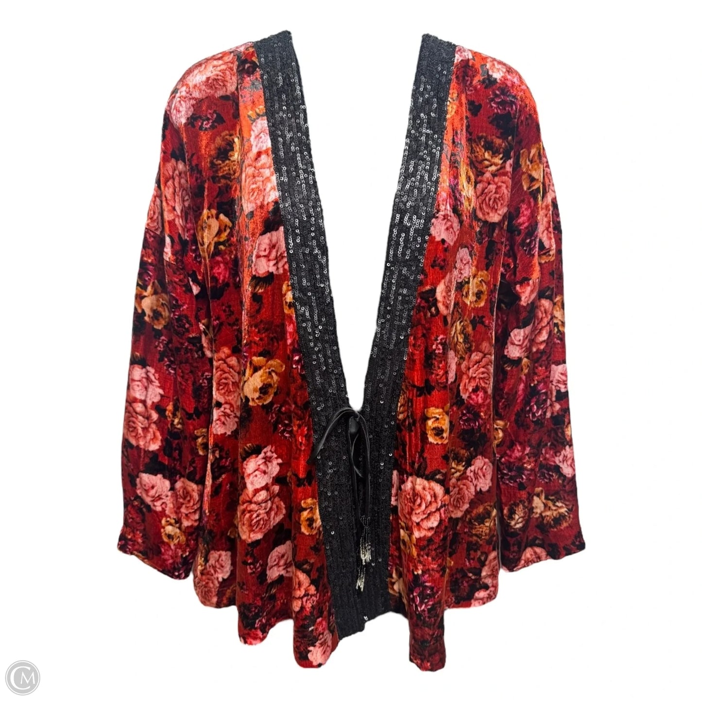Billie Silk Short Kimono By Johnny Was In Floral Print, Size: XS