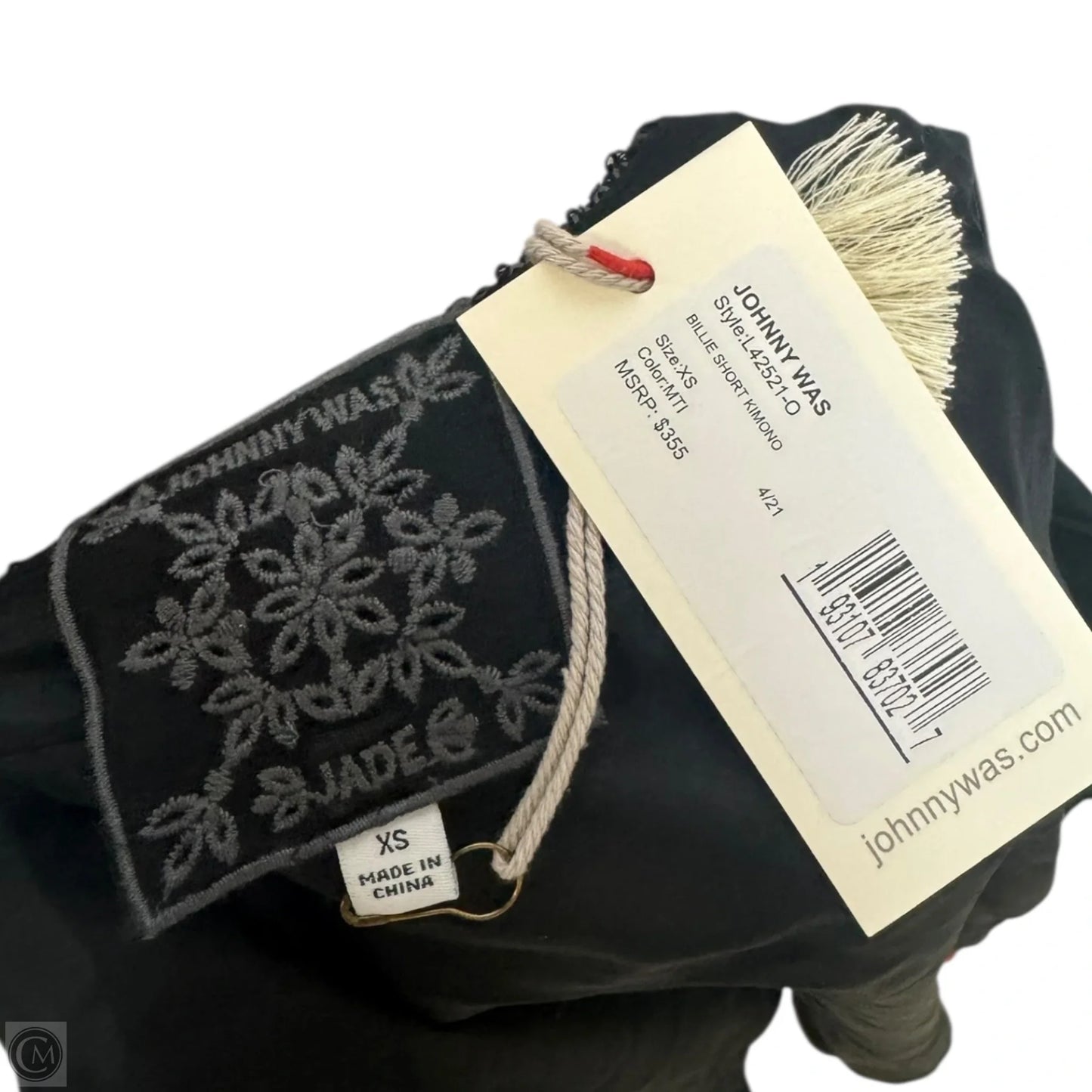 Billie Silk Short Kimono By Johnny Was In Floral Print, Size: XS