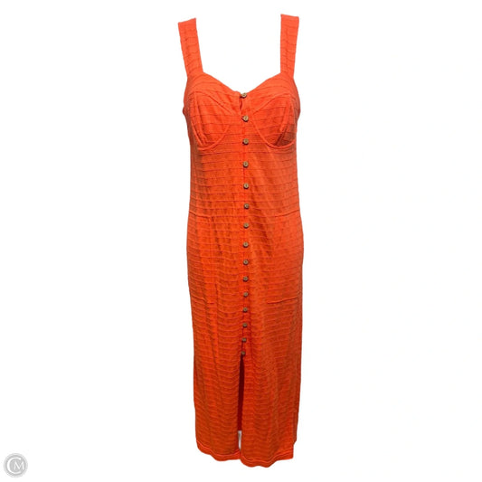 Lafayette Midi Dress By Free People In Capri Orange, Size: XS