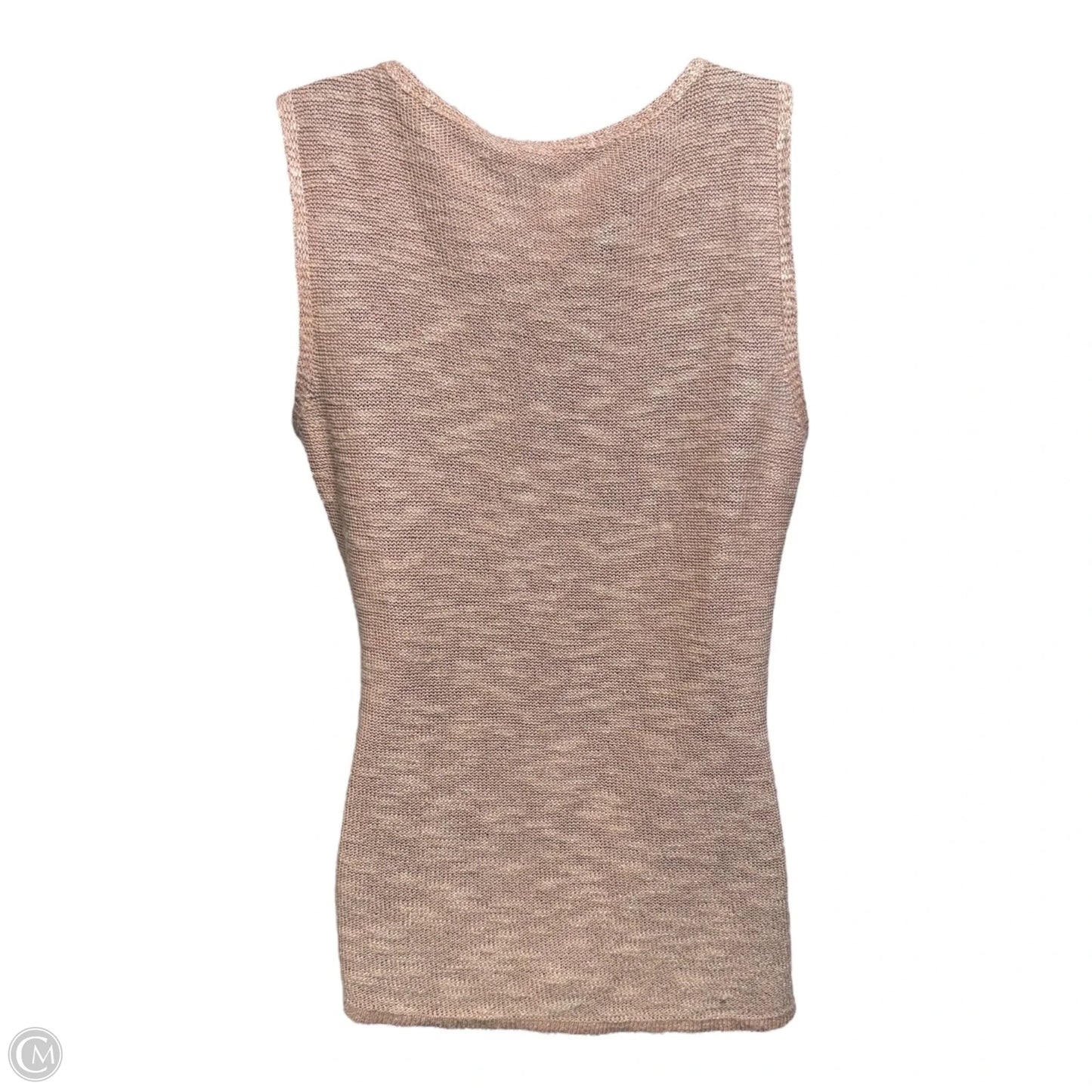 Linen Knit Top Sleeveless By Lafayette 148 In Peach, Size: S