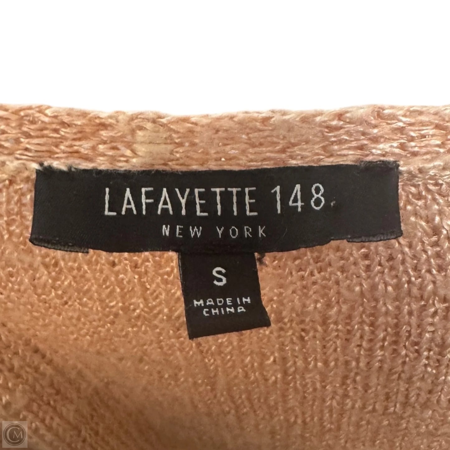 Linen Knit Top Sleeveless By Lafayette 148 In Peach, Size: S