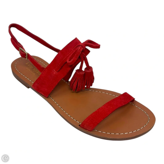 Carlita Tassel Sandals Designer By Kate Spade In Orange, Size: 9