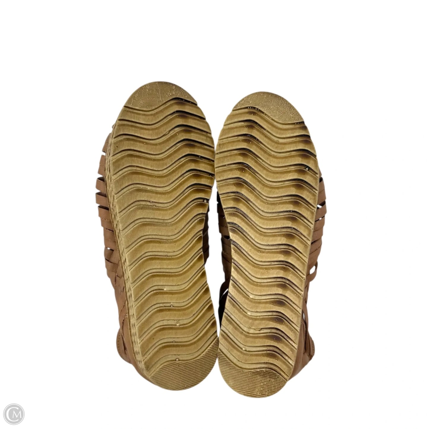 Mexican Artisanal Espadrille Huaraches Leather Sandals By Modern Latina In Tan, Size: 6