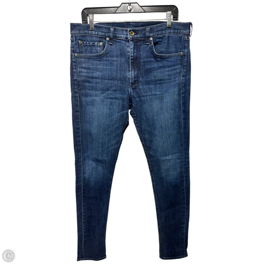 Fit 1 Extra Slim Jeans By Rag & Bones Jeans In Blue Denim, Size: 18