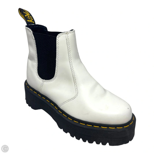 2967 Quad Platform Boots Ankle By Dr Martens In White, Size: 7