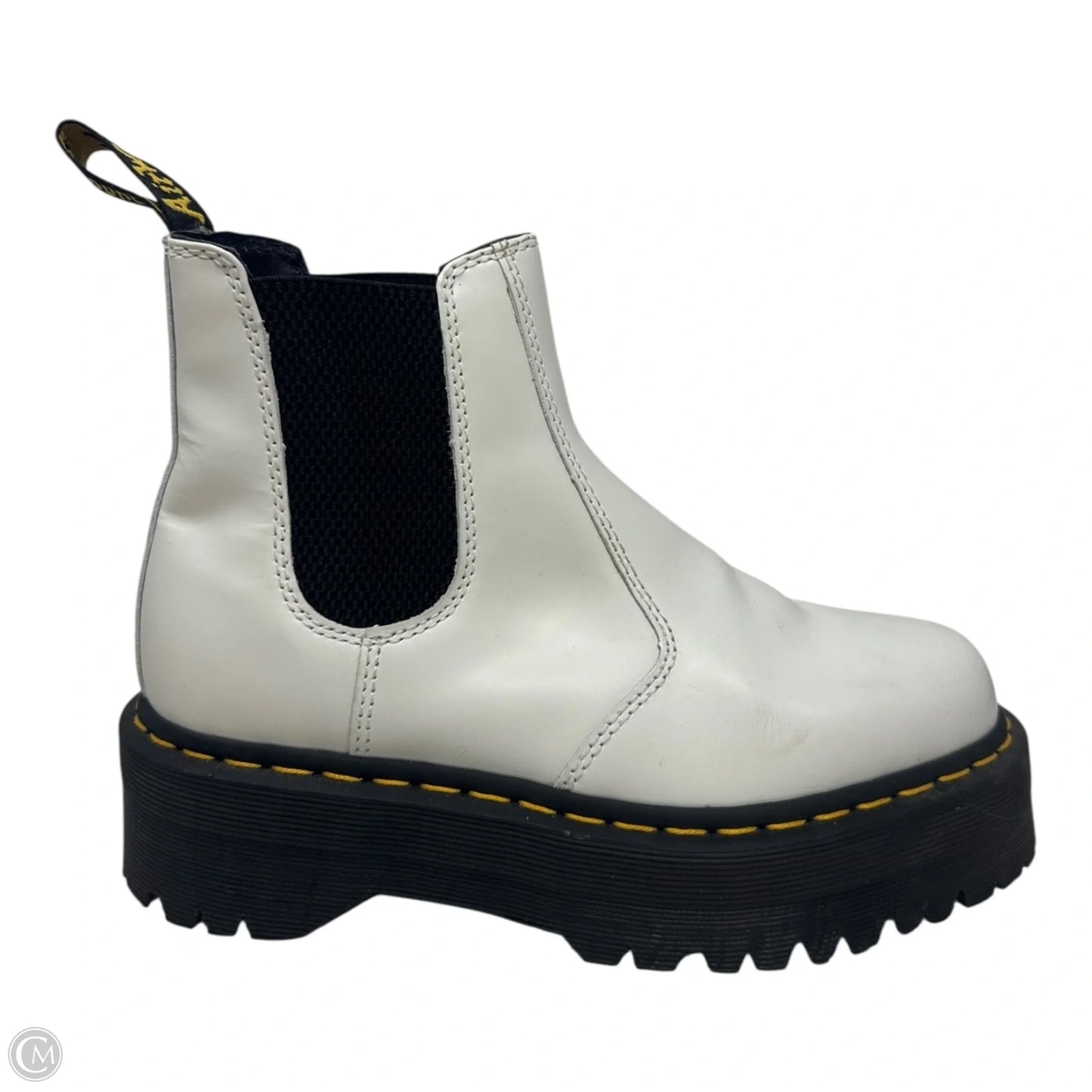 2967 Quad Platform Boots Ankle By Dr Martens In White, Size: 7