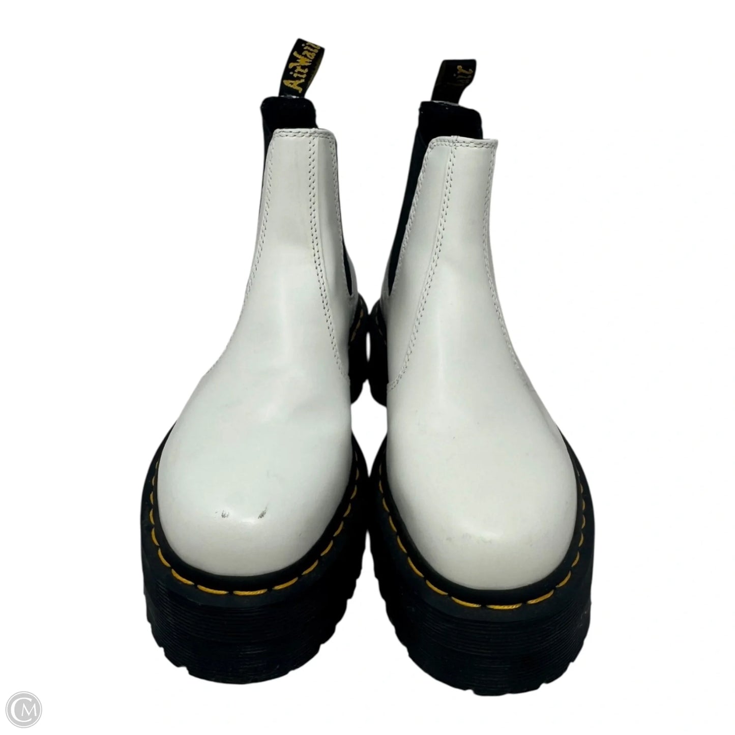 2967 Quad Platform Boots Ankle By Dr Martens In White, Size: 7