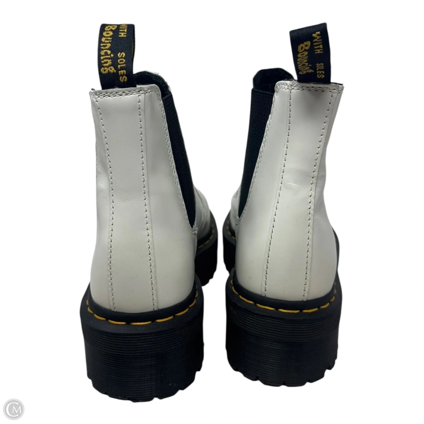 2967 Quad Platform Boots Ankle By Dr Martens In White, Size: 7