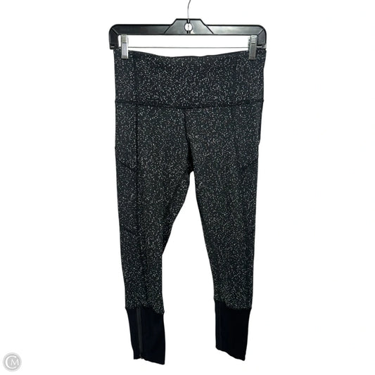 Rebel Runner Crop Leggings By Lululemon In Magnetized Jacquard Black White / Black, Size: 6