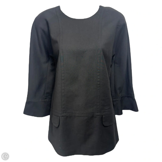 Top 3/4 Sleeve Designer By Longchamp In Black, Size: 6
