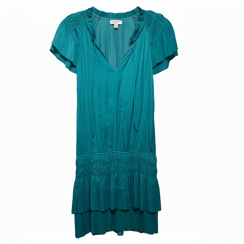 Ruffle Dress Casual Short By Current Air In Teal, Size: S