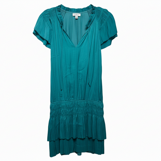 Ruffle Dress Casual Short By Current Air In Teal, Size: S