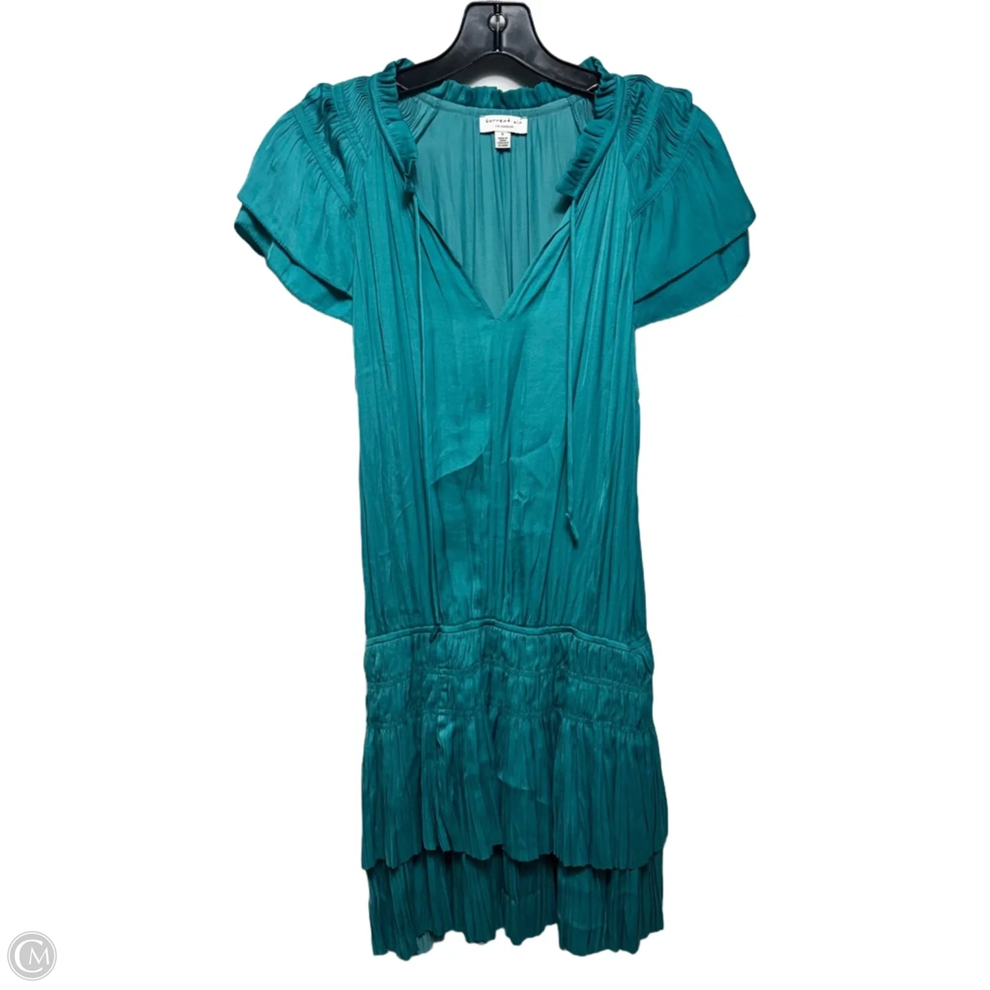 Ruffle Dress Casual Short By Current Air In Teal, Size: S