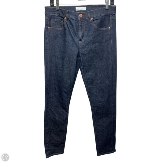 Jeans Skinny By Loft In Blue Denim, Size: 6/28