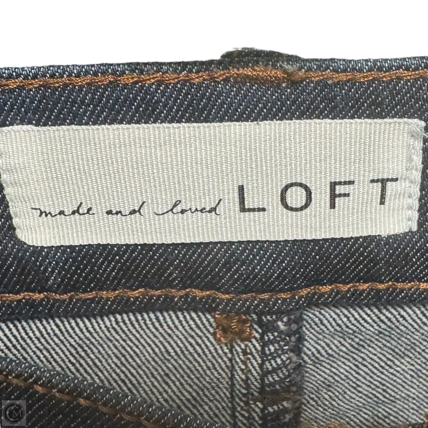 Jeans Skinny By Loft In Blue Denim, Size: 6/28