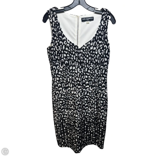 Dress Designer By Karl Lagerfeld In Black & White, Size: 8
