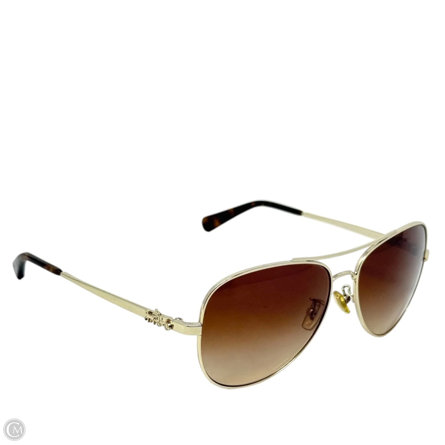 Horse And Carriage Metal Pilot Sunglasses Designer By Coach