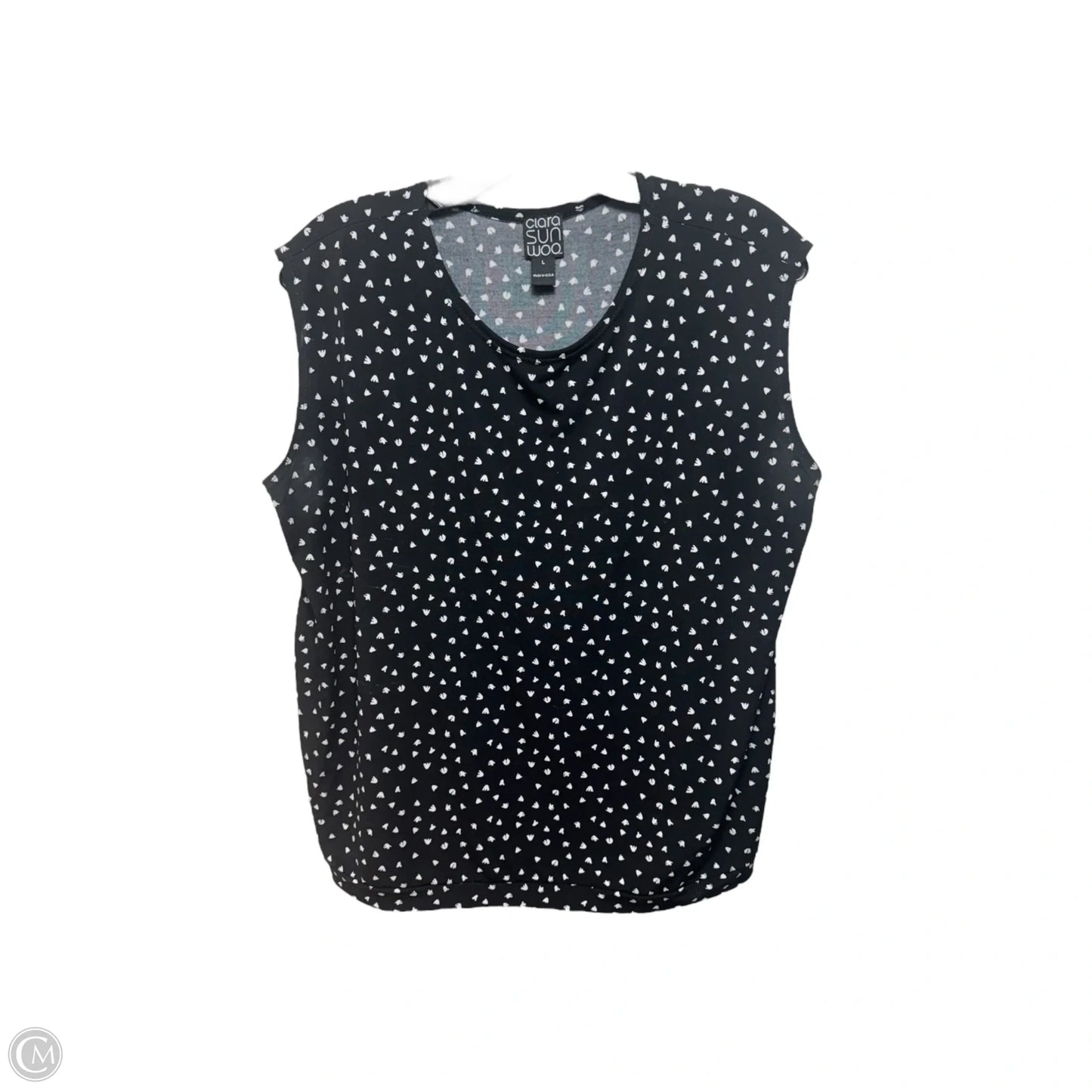Top Sleeveless By Clara Sun Woo In Black & White, Size: L